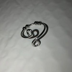 Sterling silver ring with matching steel bracelet